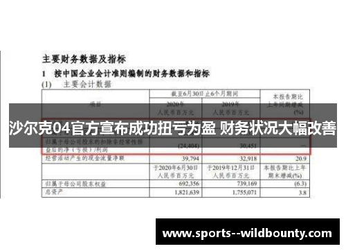 沙尔克04官方宣布成功扭亏为盈 财务状况大幅改善