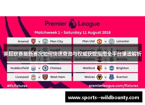 英超联赛最新赛况如何快速查询与权威获取指南全平台渠道解析